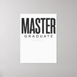 Personlig Master Examensbevis 2026 Namn Canvastryck