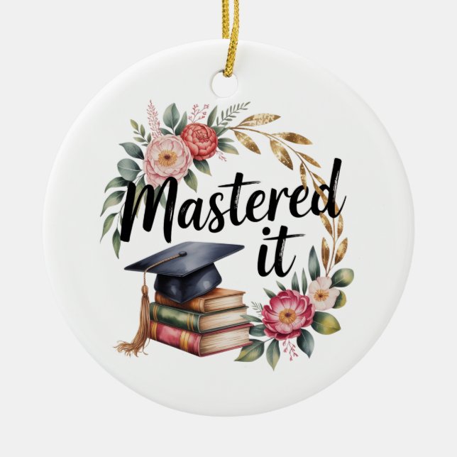 Personlig Mastered It-Examen Julgransprydnad Keramik (Framsidan)