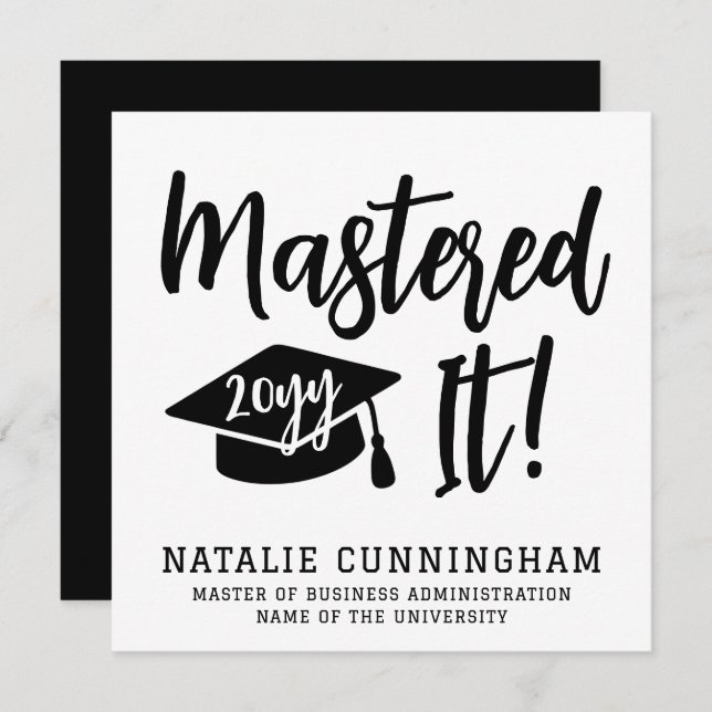 Personlig Masters Degree Studenten har härjat den (Fram/baksida)