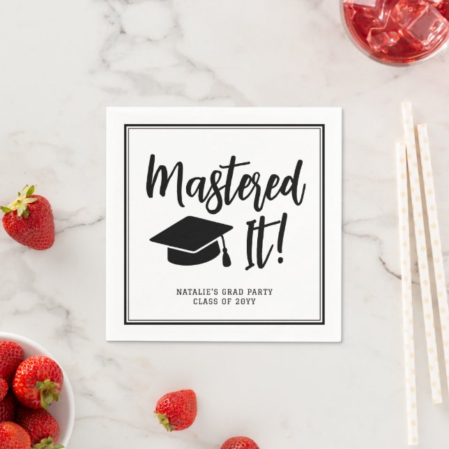Personlig Masters Degree Studenten har härjat den Pappersservett (Insitu)