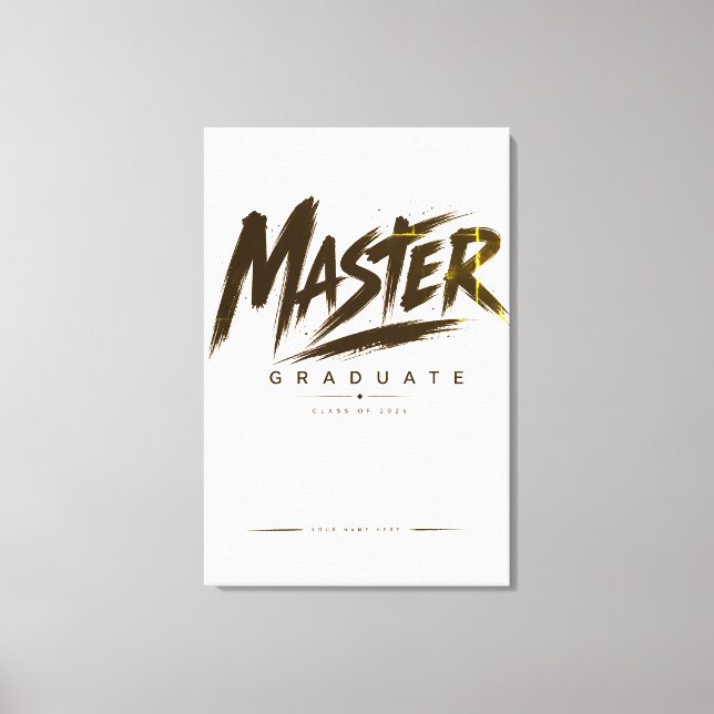 Personlig Masters-examensklass 2026 Canvastryck (Framsida)