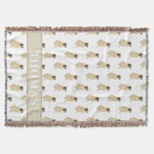 Personlig Mastiff Rosa & White Filt