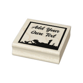 Personlig Matande djur Trä Frimärke Stämpel