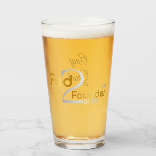 Personlig ’Matat2Founder’ Glass Kopp (Framsida fylld)