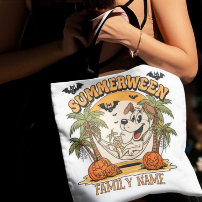 Personlig Matchande Familjenamn Summerween  Tygkasse (Skapare uppladdad)