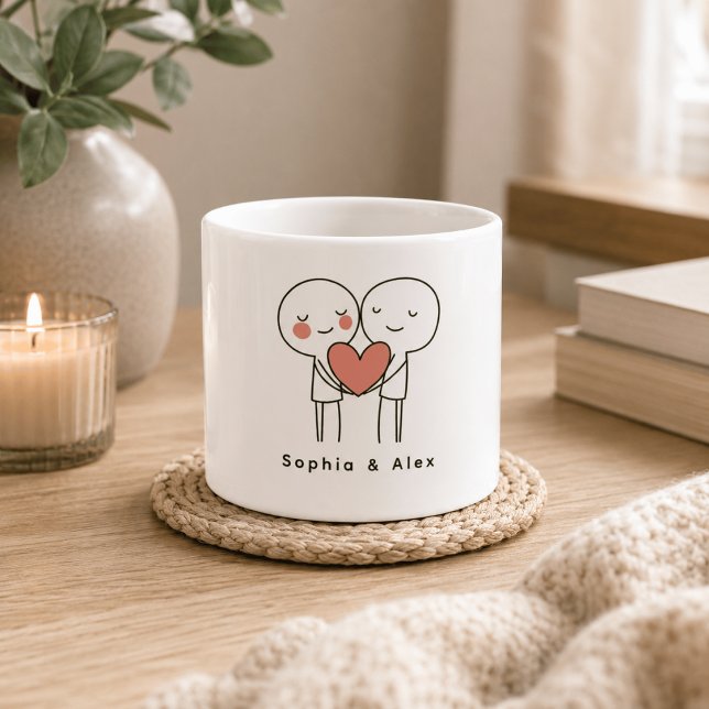 Personlig matchande kopp för Alla hjärtans dag Espressomugg (Skapare uppladdad)
