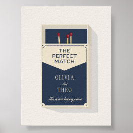 Personlig matchbox för par - Den perfekta matchen Poster