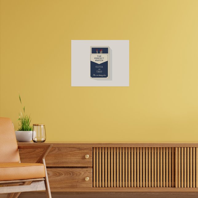 Personlig matchbox för par - Den perfekta matchen Poster (Vardagsrum 2)