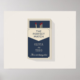 Personlig matchbox för par - Den perfekta matchen Poster