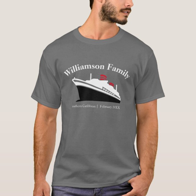 Personlig Matching Family Cruise T-Shirt (Framsida)