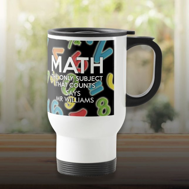 Personlig matematik är det enda ämne som räknas resemugg (Personalized Math The Only Subject That Counts Travel Mug)