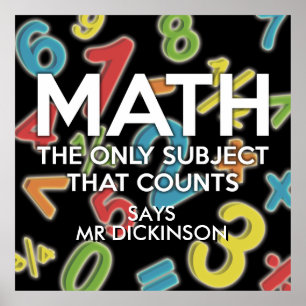 Personlig matematik är det enda ämnet som räknas poster