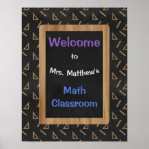 Personlig Math Classroom Poster och protraktorer