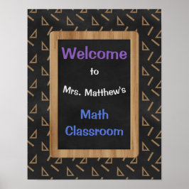 Personlig Math Classroom Poster och protraktorer