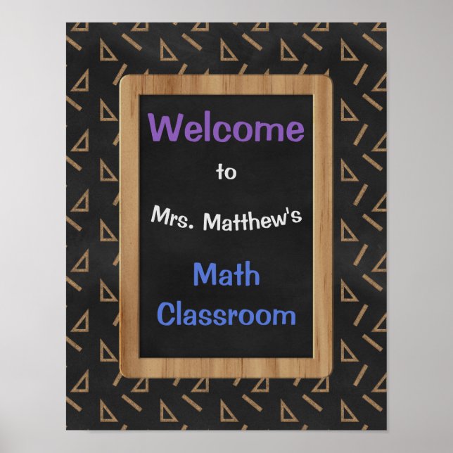 Personlig Math Classroom Poster och protraktorer (Framsidan)