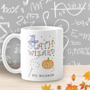 Personlig Math-guiden Pumpkin Paj Math Teacher Kaffemugg