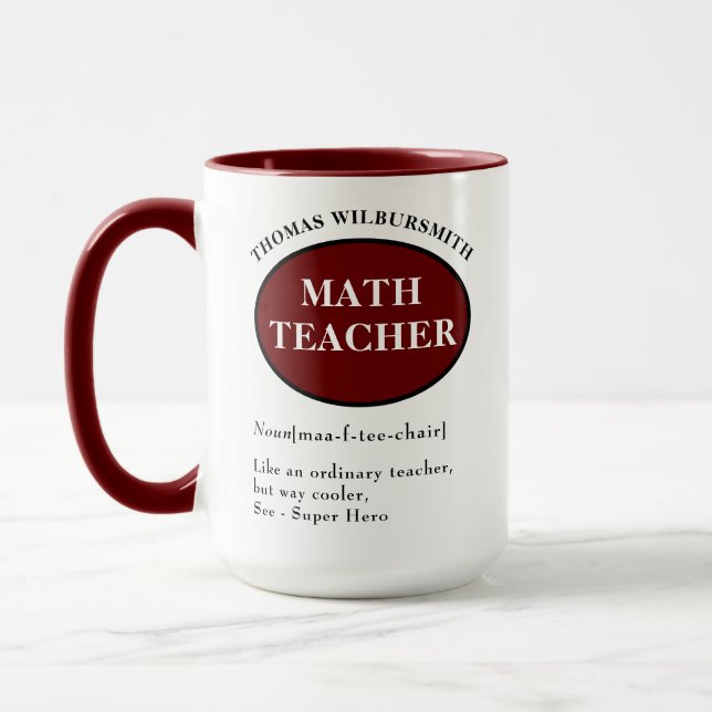 Personlig Math Teacher Mugg (Vänster)