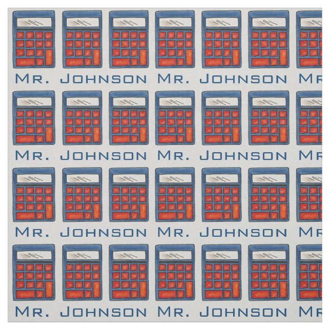 Personlig Math Teacher School Calculator Nerd Tyg (Provkarta)