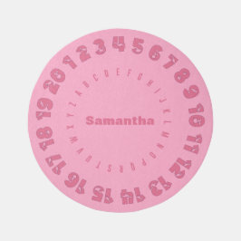 Personlig Matta med Alphabet Number Gräns