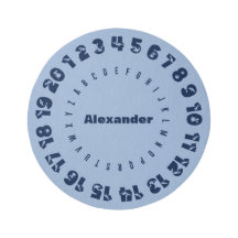 Personlig Matta med Alphabet Number Gräns