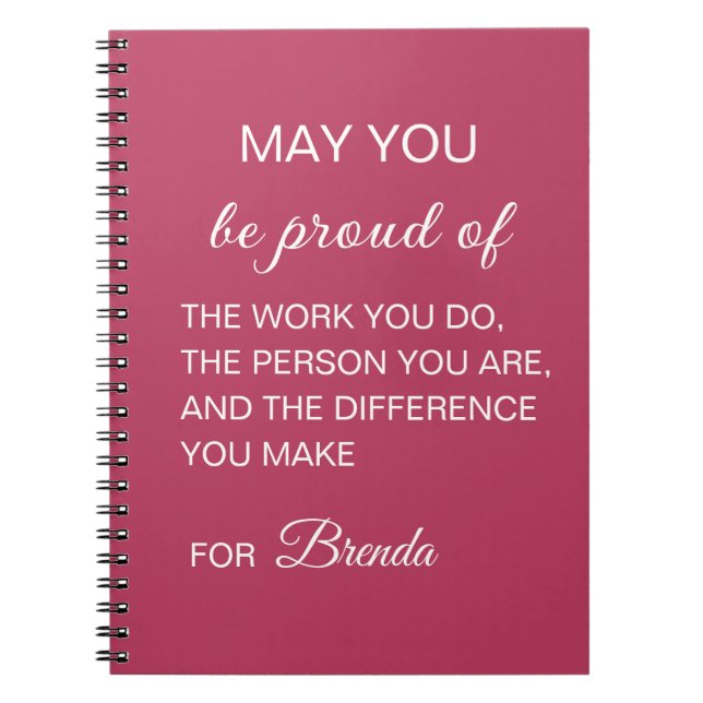 Personlig May You Be Proud  Anteckningsbok (Framsidan)