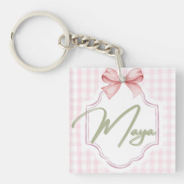 Personlig Maya Flicka Nursery Bow&Gingham