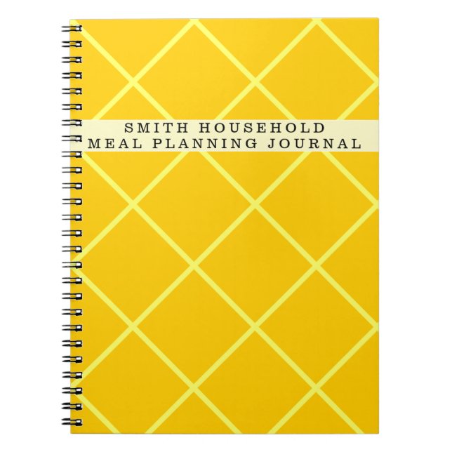 Personlig Meal Planning Journal Anteckningsbok (Framsidan)