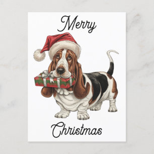 personlig med basset hound helg vykort