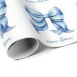 Personlig med blått trendig med Monogram Namn Presentpapper<br><div class="desc">Höj presentnivån ge med Trendiget Blå Blå Blå Personlig Wrapping Pappert, där klassiskt charm passar contemporaryns design. Den här pappra omslutningen har en vackert illustrerad vattenfärgsbugg som fångar trendigets coquette-estetik. Monogrammet i personlig namn ger en skräddarsydd beröring och skapar varje gåva som du verkligen anpassar och är minnesvärd. Idealisk för...</div>