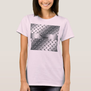 Personlig med diamantplåtstål t-shirt