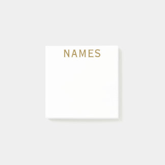 Personlig med efternamn eller smeknamn på dem post-it block