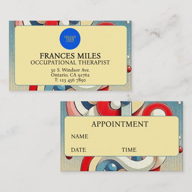 Personlig med en konstnärlig sammansättning tidsbeställning kort (Fram/baksida)