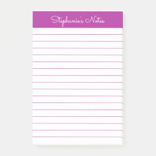 Personlig med enkel Mörk, Rosa Led-Elegant för Post-it Block