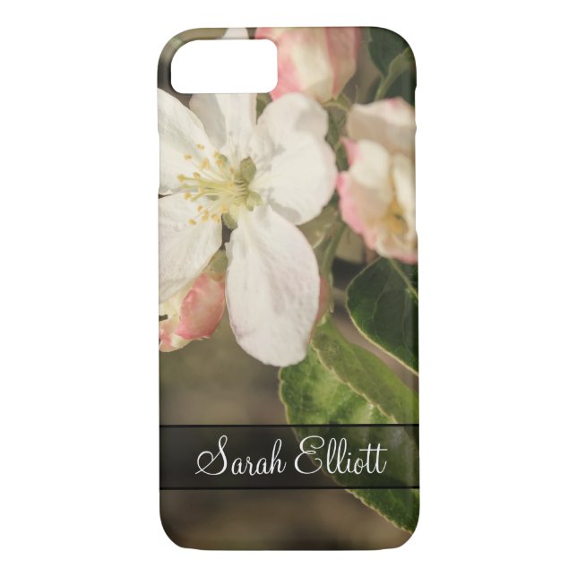 Personlig med fotoet av Apple trädblommar Case-Mate iPhone Skal (Baksida)