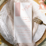 Personlig med gäst Namn,  Rosa Bröllop Meny<br><div class="desc">Varför lägga ut platskort och menykort när du kan ha en personlig för allt-i-ett-elegantens elegant med varje gästs namn? Contemporary, enkel och elegant design med vacker, handskriven kalligrafi. Rand i det övre lämnat hörnet är i en rosa med gästernas namn i vitt. Obs! Det finns inga hämtningsbara gästlistor i Zazzle,...</div>