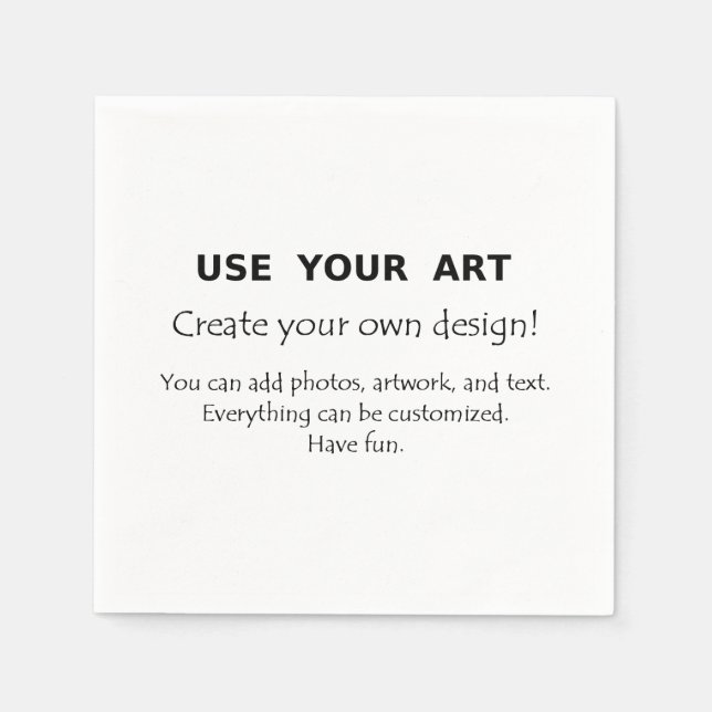 Personlig med konst eller foton, anpassad pappersservett (Framsidan)