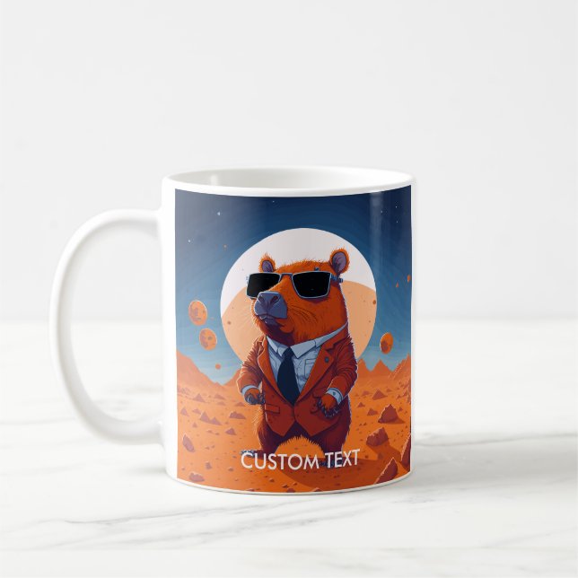 Personlig med Kostym på Mars Kaffemugg (Vänster)