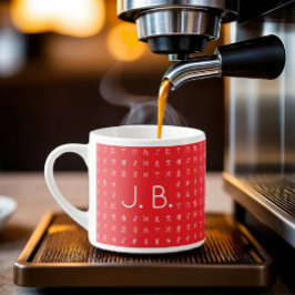 Personlig med Monogram- och Runic-symbol Espressomugg