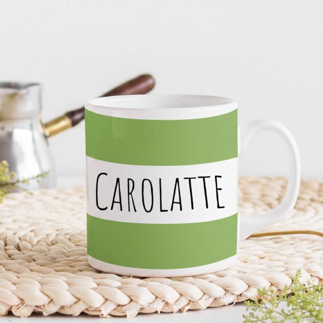 Personlig med namn anpassad grön kaffemugg (Skapare uppladdad)