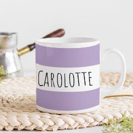 Personlig med namn anpassad lila kaffemugg