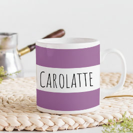 Personlig med namn anpassad Plommon Kaffemugg
