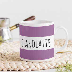 Personlig med namn anpassad Plommon Kaffemugg