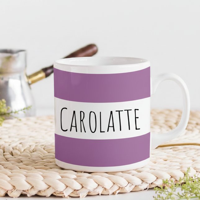 Personlig med namn anpassad Plommon Kaffemugg (Skapare uppladdad)