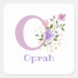 Personlig med Namn Oprah och första början. Fyrkantigt Klistermärke