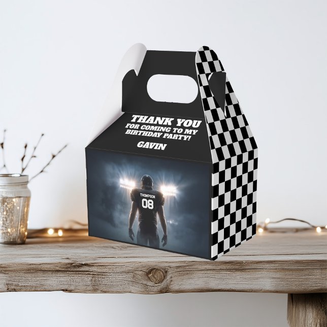 Personlig med Namn Retro-fotboll Party Presentaskar (Skapare uppladdad)