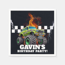 Personlig med Namn Retro Monster Lastbil