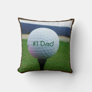 Personlig med Namn vita golf boll Kudde
