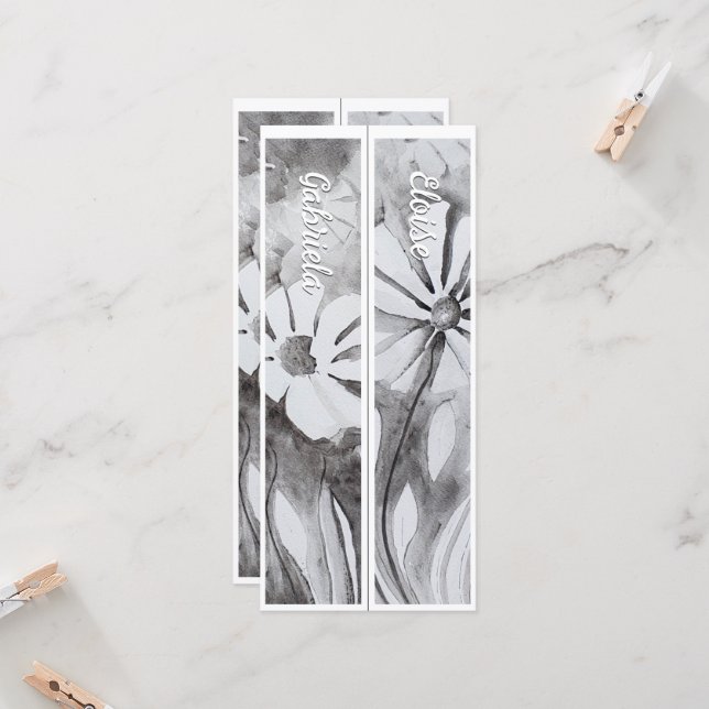 Personlig med Namn Whimsique Two Bokmärken (Fram/Back In Situ)