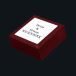 Personlig med streck och stam med datum minnesask<br><div class="desc">Personlig Bride and Groom with Date-presentbox. Anpassa mallen med foton och text. Redigera den om du vill göra fler ändringar.</div>
