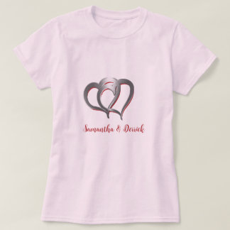 Personlig med två färgpunkter med Namn T Shirt